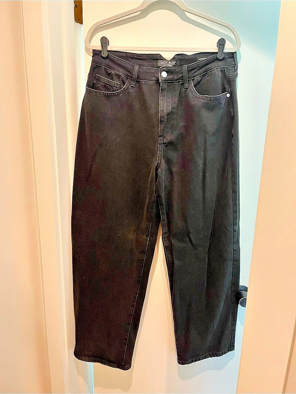 Judy Blue Marlow Arc Leg Black Barrel Leg Jeans Waist 31 Like New